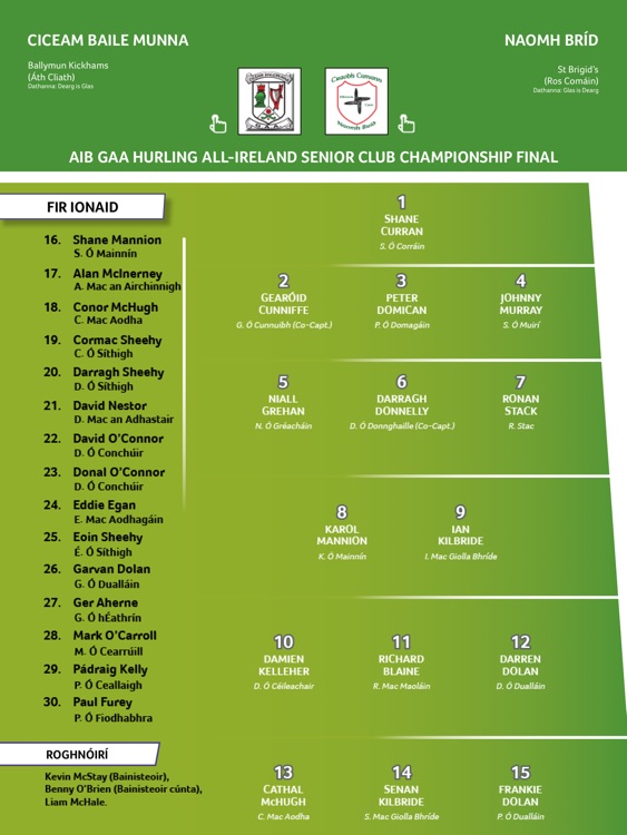 GAA Official Matchday Programmes