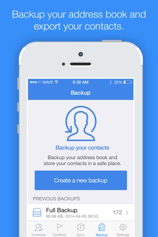 Contact Cleaner - Delete duplicates, merge contacts, sync with Facebook, and backup address book screenshot 3