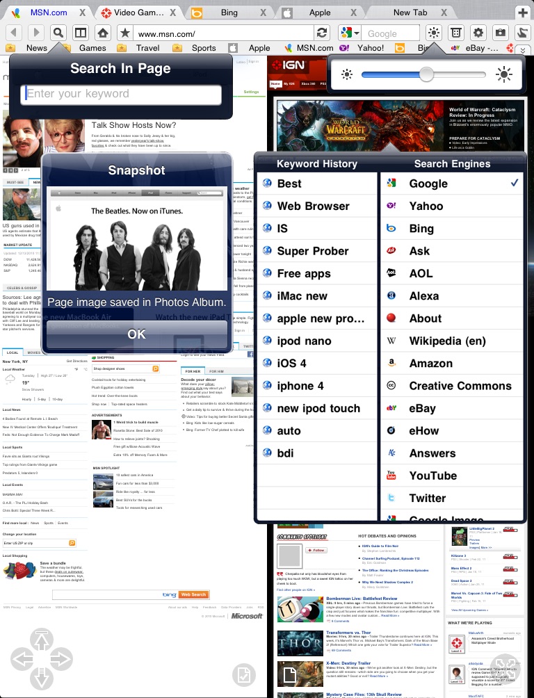 Super Prober Web Browser Free - Full Screen Desktop Tabbed Fast Browser with Page Thumbnails screenshot 3