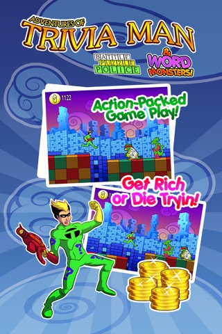 Adventures of Trivia Man - Battle Puzzle Police & Word Monsters! screenshot 4