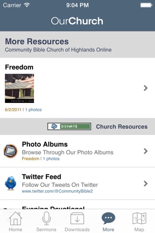 Community Bible Church of Highlands screenshot 4