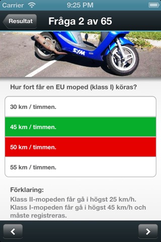 Teoriprovet Moped Lite screenshot 3