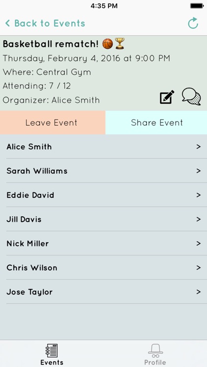 Rallycap - Peer to Peer RSVP