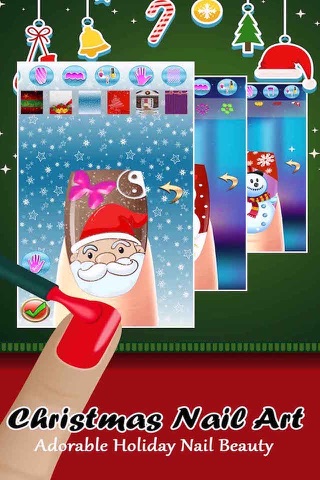 Aaah! Holiday Nails Art Beauty Gallery-Christmas Nail Manicure & Paint Game screenshot 2