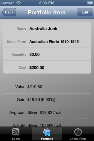 Junk and Silver Coin Calculator Lite screenshot 3