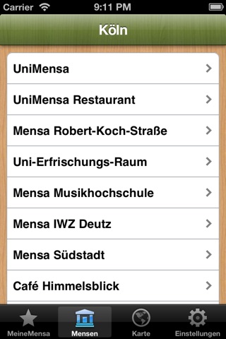 Mensa Köln für Studenten und Mitarbeiter der Universität und Hochschule screenshot 2