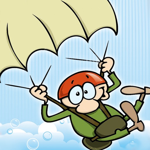 Sky diving emergency rescue jump - Free Icon