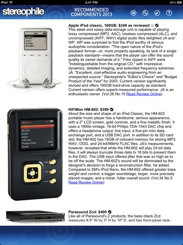 Stereophile Recommended Components 2013 screenshot 3
