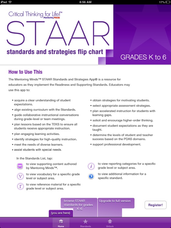 STAAR K-6 Standards and Strategies App