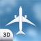 Plane Finder 3D shows live air traffic over detailed terrain - all in glorious 3D