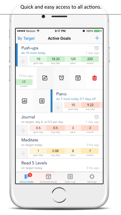 Persistence - Goal and Habit Tracker and Motivator screenshot-4