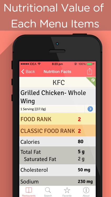 Fast Food Restaurant Nutrition Menu, Weight Loss Diet Value and Fitness Tracker, Calories Watchers Journal and Carb Control