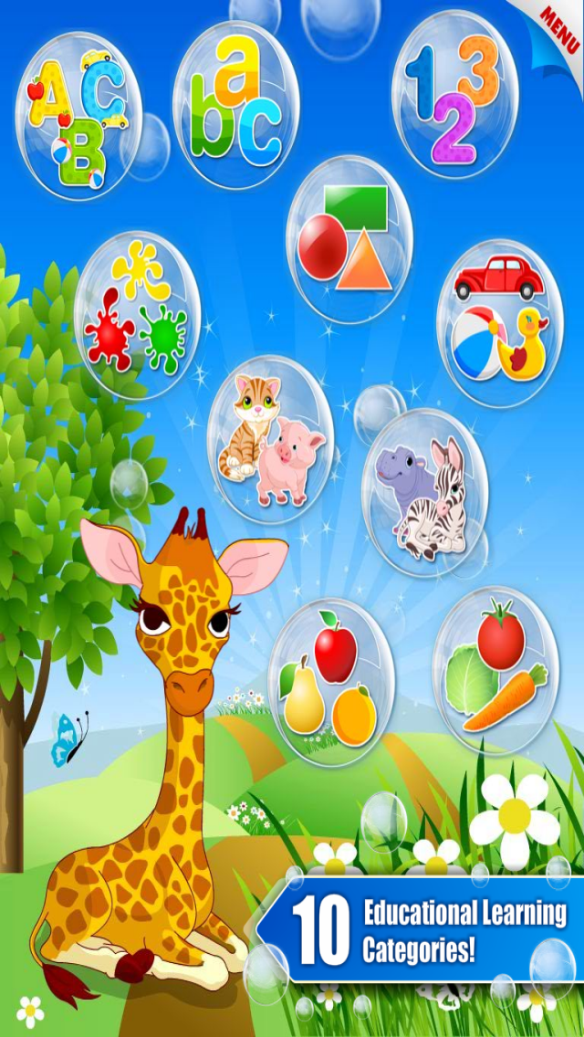 Abby Monkey® Baby Bubble Activity School: Educational Flash Cards Kids Learning Games for Toddlers and Preschool Explorers Screenshot 1