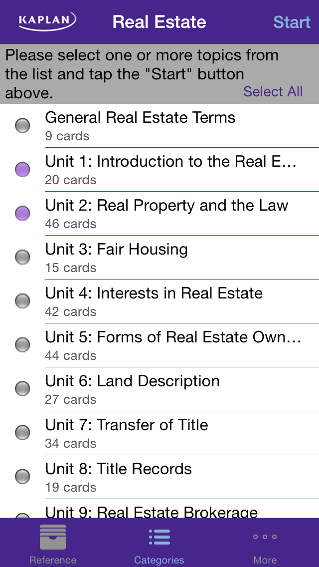 Kaplan Real Estate Terms Flashcards and Reference Screenshot 2