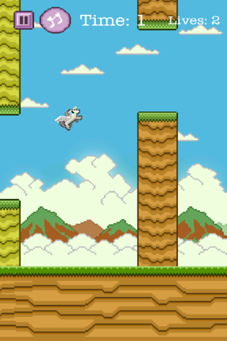 Adventure of Flappy Unicorn Bird Flyer - Free 8-Bit Pixel Game screenshot 3