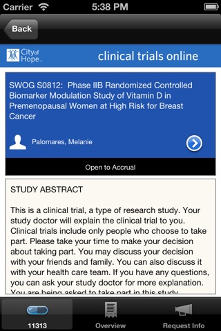 COH Clinical Trials screenshot 4