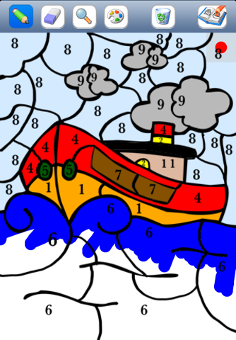 Coloriages par numéros pour les enfants avec des crayons de couleur numérotés screenshot 4