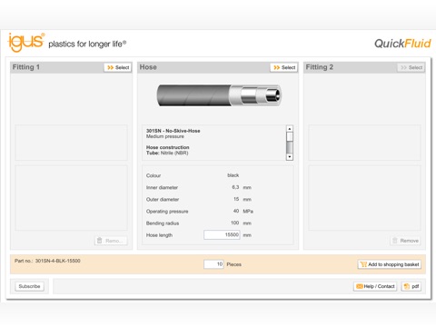 readychain® hose configurator screenshot 3