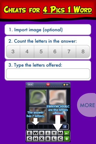 Cheats for 4 Pics 1 Word !!! screenshot 2