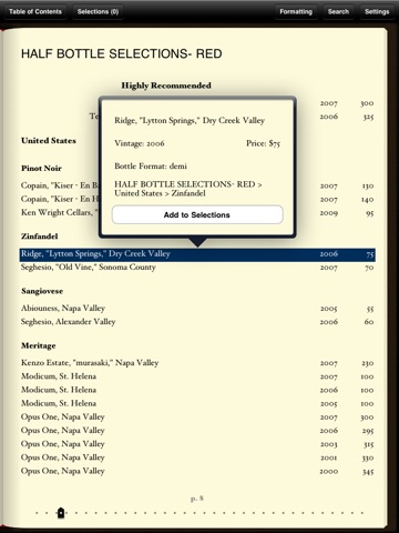 Per Se Wine List screenshot 4