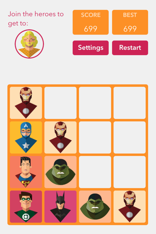 Super Heroes 2048 screenshot 2