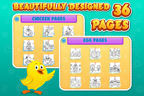 Easter Coloring Free : Paint the Eggs, rabbits and chickens screenshot 4
