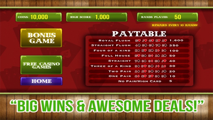 Ace Classic 5 Card Draw Jackpot Poker - Ultimate Vegas Casino and Slots Game screenshot-3