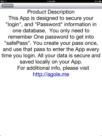 safePass For iPad screenshot 3