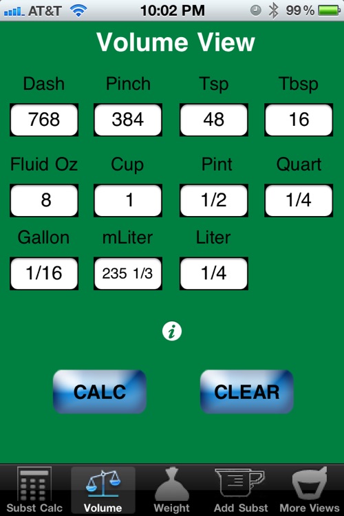 Culinary Calculator for smartphone
