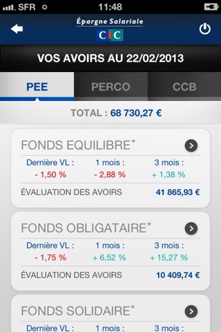 CIC Épargne Salariale screenshot 2