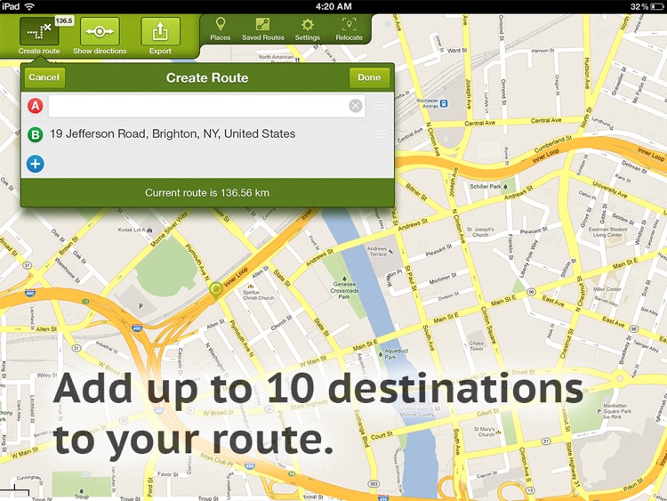 Routes; Maps and Places HD