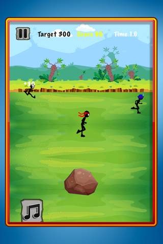 A Stick-man Under Firing Attack: Throw-ing Rocks and Launch-ing Missiles Adventure FREE Game for Kid-s, Teen-s and Adult-s screenshot 2