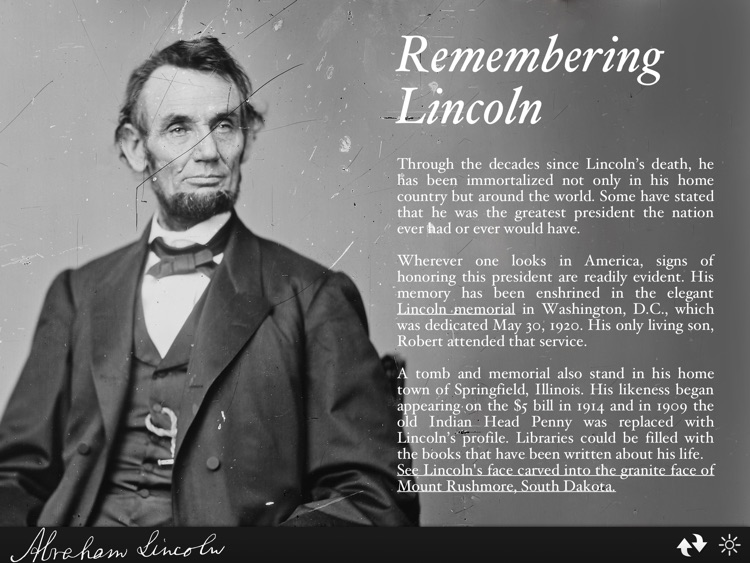 Abraham Lincoln Interactive Biography By Touchzing Media