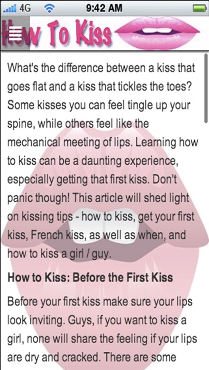 How to Kiss: Learn the Art of Kissing, First Kiss, French Kiss & more screenshot-4