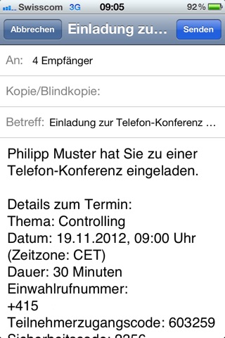 Conferencing Swisscom screenshot 4