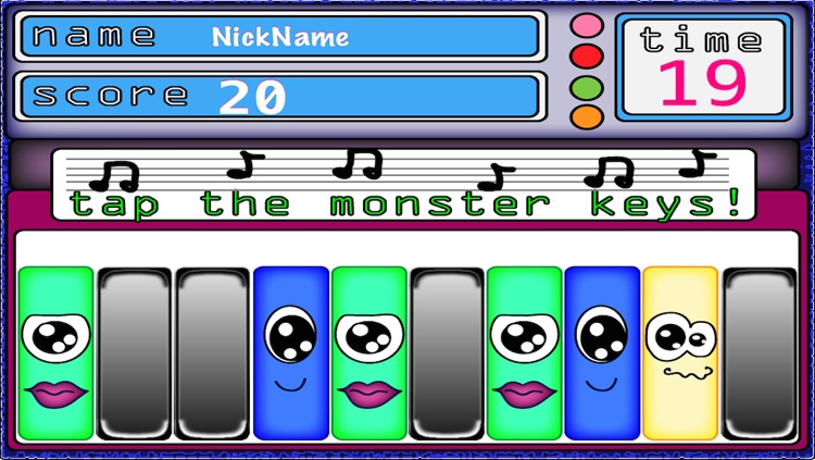 Cute Monster Piano Keys