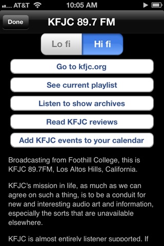 KFJC Radio screenshot 2