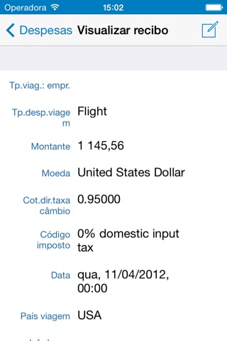 SAP Travel Expense Report screenshot 3