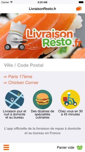 LivraisonResto.fr - Pizzas, Sushis, Burgers chez vous !(圖1)-速報App