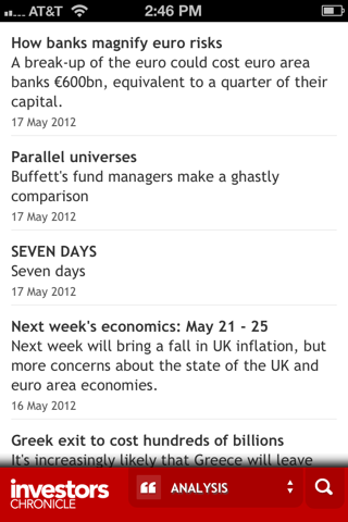 Investors Chronicle iPhone App screenshot 3