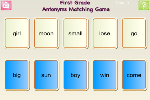 First Grade and Second Grade Antonyms and Synonyms Free screenshot 2
