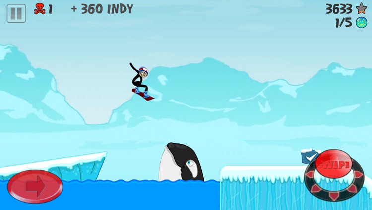 Stickman Snowboarder
