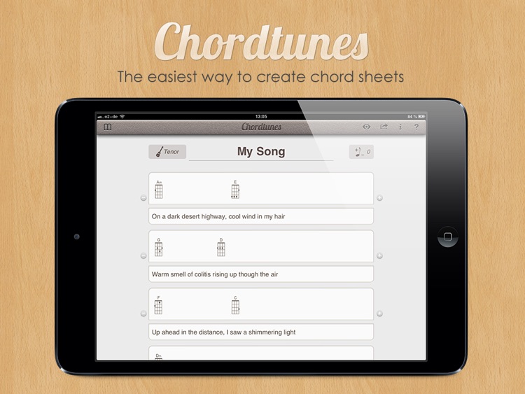 Chordtunes - Chord Sheet Creator