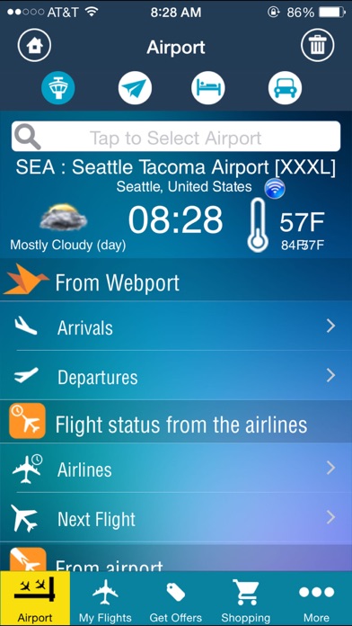 Seattle Airport –Flight Tracker Alaska (SEA) Screenshot 1
