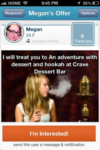 myTreat - meet new people by offering to treat them screenshot 2