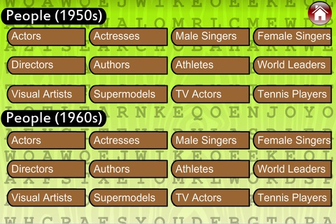 Word Search People (Popular Culture) screenshot 2