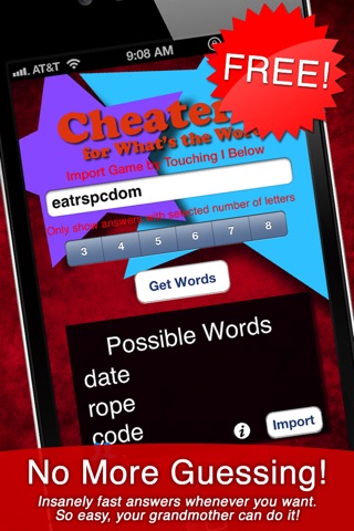 Cheater for What's the Word screenshot 2