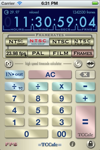 TCCalc  - Timecode calculator screenshot 2