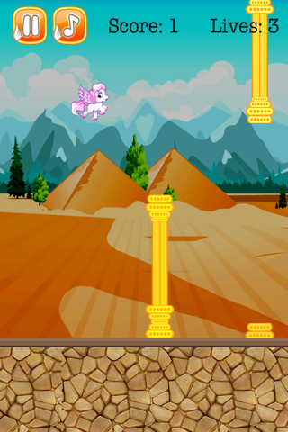 Flying Pony Adventure - Ancient Pegasus Sky Flapper Rush screenshot 3