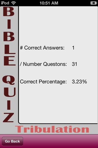 Tribulation Bible Quiz screenshot 2